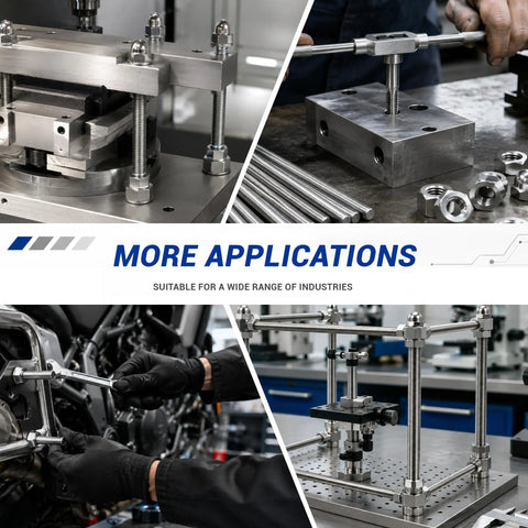 Heavy Duty M3 Threaded Rods Cutting 10 Inches In 304 Stainless Steel suited for automotive and equipment mounting applications.