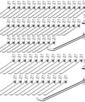 100 Pack Slatwall Hooks 6 And 8 Inch Silver Metal Pegs For Garage Shop Retail Display Heavy Duty Slatwall Hangers organized in rows