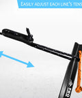 Close-up of adjustable tension line for Waterproof Hammock Rain Fly Hex Tarp 12 By 9 Feet Portable Large Camping Shelter