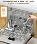 Polished Stainless Steel Meat Grinder Attachment For Stand Mixers Dishwasher Safe Anti Corrosion 18 Piece Set in dishwasher