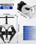 Beefy Heavy Duty Battery Terminal And Windshield Wiper Arm Puller Kit for Car Maintenance with 45 Steel Jaws dimensions chart