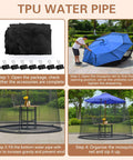 Installation steps for 7.5 To 10 Ft Patio Mosquito Netting For Outdoor Umbrellas And Garden Spaces, Easy Install With Adjustable Elastic Cord And Zip Closure, Keeps Bugs Out While You Lounge In Fresh Air