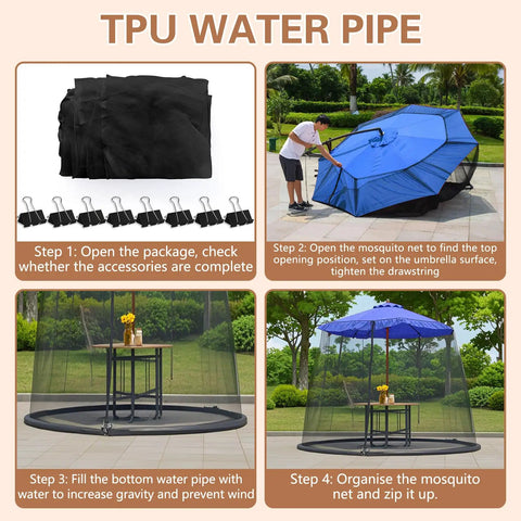 7.5 To 10 Ft Patio Mosquito Netting for Umbrellas ✓