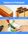 Carton Closing Staples Sixteen Gauge One And Three Eighths Inch Crown By Three Quarters Inch Leg Copper Coated For Pneumatic And Manual Box Staplers 1600 Pack Beefy Hold Heavy Duty Cardboard Sealing Staples displayed in package with smooth finish and high-quality materials.