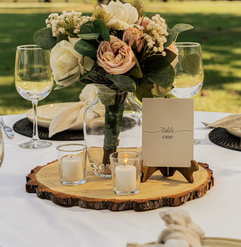 Ten 13-14 Inch Wood Slices For Go-To Centerpieces Set Of 10 Rustic Wood Rounds For Weddings And Events Tree Slices And Plate Chargers