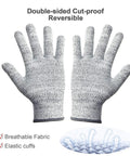 Cut Resistant Kitchen Gloves Level 5 Ambidextrous For Mandolin Oyster Shucking Woodworking 2 Pairs flexible grip and protection.