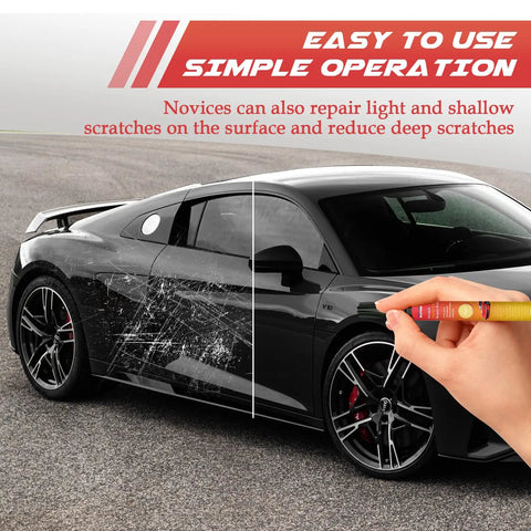 3 Pack Car Scratch Repair Pens Set For Quick Touch Ups That Blend Right Into Your Paint, Clear Fix Scratch Remover Pens in use