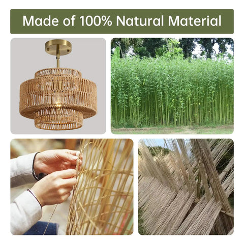 Downright Stunning Handwoven Rattan Pendant Light That Definitely Gives A Super Chill Boho Vibe And Lets Smooth Ambient Lighting Warm Up Your Cozy Kitchen Island, showcasing natural materials and weaving process.