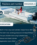 Boat with 150HP Hydraulic Outboard Steering Kit For Single Station Single Engine Marine System cruising in open water