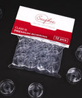 12 Pcs Premium Class 15 Sewing Machine Bobbins Plastic With Superior Thread Grip Pro Grade Precision Made In Taiwan For Smooth Consistent Stitches Wide Compatibility With Most Domestic And Industrial Sewing Machines. clear plastic Class 15 bobbins in 12-piece pack