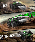 All Terrain Remote Control Off Road Truck For Kids 1 To 20 Scale, Dual Motors, 10 Km Per Hour, 2.4Ghz, LED Lights, rugged terrain