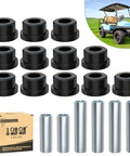 Complete Rear Leaf Springs And Shackles Bushing Sleeve Kit For Club Car Precedent Golf Cart with urethane bushings and steel sleeves.