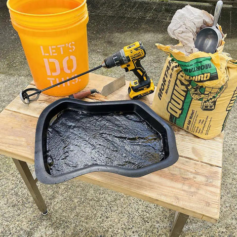 Set Of 6 Durable Flagstone Molds For Concrete Pavers And Garden Walkways Easy To Use Reusable Plastic Cement Molds