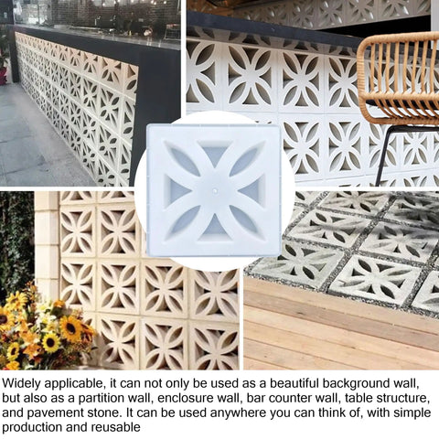 DIY Concrete Wall Block Mold for Decorative Bricks, Reusable Durable ABS Mold for Architects and DIYers, Easy Demold