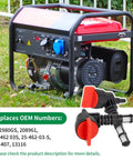 Portable generator with Fuel Shut Off Valve Kit For Briggs And Stratton Craftsman Generators and grommets, valves in foreground