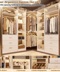 Hella Spacious Corner Closet Organizer Featuring Heavy Duty Drawers And Ample Shelving For Big Time Wardrobe Management To Quickly Square Away Your Cluttered Nooks Today with shelves and clothes rods.