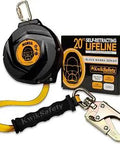 Mamba 20 Ft Self Retracting Lifeline with Lightweight Carbonate Housing for Roofing and Construction ANSI OSHA Class 1 Web SRL