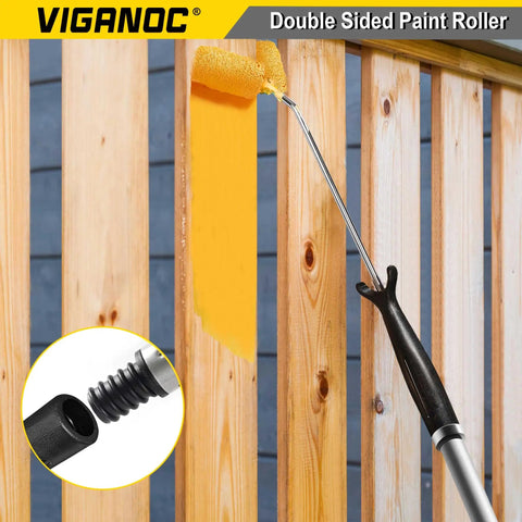 Pro Grade Small Paint Roller Kit Packed With One Frame And Ten Premium Covers tailored for painting wooden fence rails.