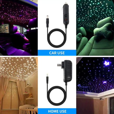 Dope Sound Activated Starlight Headliner Kit With 150 Fiber Strands, 6.5Ft Long 0.03In Optic Fibers, car and home use