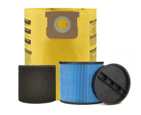 Filters and accessories for Beast Mode Heavy Duty 12 Gallon Wet Dry Vac for Jobsite Garage and Home Cleanup 5.5 Peak HP Contractor Series
