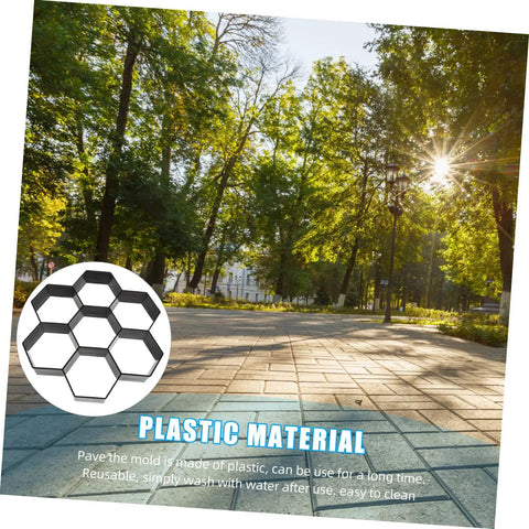Concrete Paver Mold For Pathways And Patios Easy To Use DIY Garden Path Maker Plastic Pavement Mold Landscape Decoration shown.