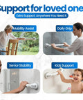 Support for loved ones using Suction Cup Grab Bar For Bathtubs And Showers No Tool Install Portable Safety Handle