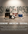 No Sweat 5 Gallon Stainless Steel Wet Dry Vacuum Featuring 4.5 Peak Horsepower Motor next to other Shop-Vac models on display.