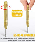Solid Precision With This Hella Tough Tungsten Carbide Scriber And Automatic Spring Loaded Center Punch Set featuring adjustable tension mechanism.