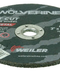 3 Inch Fast Cut Wheel For Steel And Metal Pro Grade Open Arbor Disc With Aggressive Cutting And Grinding Power Type One Eighth Inch Arbor A36T Strength Durable Metalworking Tool For Pros Pack Of 100 displayed flat with labeling