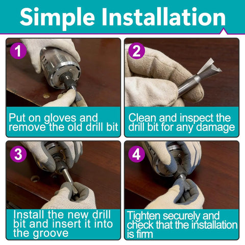 Installation guide for Two Pack 43776PC 7 Deg 17/32 Inch Carbide Tipped Dovetail Router Bits for safe and accurate use.