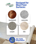 Temporary Floor Protection For Construction 39.5 Inch By 100 Foot Self Adhesive No Tape Required Easy To Install Reusable Floor Covering