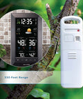 Digital Indoor Outdoor Weather Station With Real Time Temperature And Humidity Readouts, Date And Time Display, Hyperlocal Forecasting