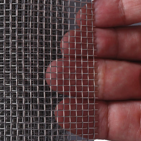 Sturdy 304 Stainless Steel Wire Mesh, 23.5 Inch Wide By 10 Foot Long, 2mm Mesh Holes And 0.45mm Wire Diameter, close-up detail