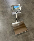 Straight Up 16 By 20 Inch Floor Scale With No Sweat Waterproof Washdown Deck NTEP Legal For Trade Certified 400 Pound Capacity with display