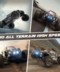 1 To 10 Scale RC Monster Truck With 4x4 All Terrain Off Road Wheels Waterproof Electric RC Car With LED Lights 48 KMH Top Speed