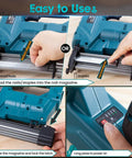 Badass Two In One Cordless Brad Nailer And Staple Gun Combo, showing nail loading process and user-friendly controls.