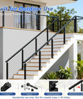 Lock Down Your Deck With This Hella Solid Cable Railing Post Kit And Handrail Modular Single Side Tension Design guarantees quick assembly for exterior stairs.