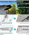Beefed Up Heavy Duty One Quarter Inch Wire Rope Kit With Fifty Foot Stainless Cable and Hardware for tensioning shade sail