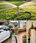 Premium Brass Garden Hose Quick Connectors 3/4 Inch GHT Repair Kit With Male Female Couplers And Washers To Fix Leaky Hoses Fast Without Tools Perfect For Yards And Sprinklers on sprinkler and hose connections