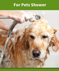 Ultimate No Drill Dog Shower Attachment Kit For Quick Baths Indoor Outdoor Use Lightweight Handheld Sprayer in use on dog