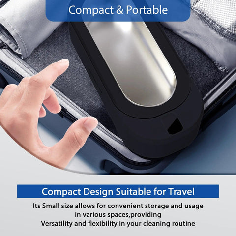 Pro Grade Ultrasonic Cleaner For Jewelry And Glasses With 48KHz Frequency 350ml Stainless Steel Tank in travel case