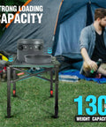Portable Folding Camping Square Table With Carry Bag Ultralight Aluminum Construction Adjustable Height Ideal For Outdoor Adventures