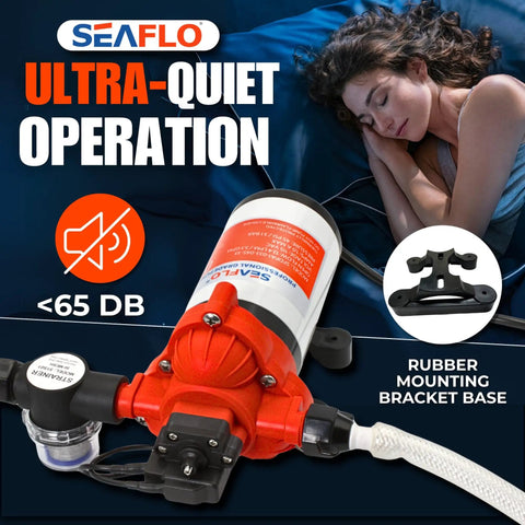 115V AC Heavy-Duty Water Pressure Pump 3.3 GPM at 45 PSI with self priming and smart pressure switch, quiet operation