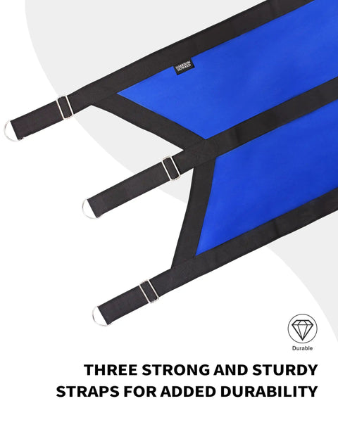 Extended Stall Guard For Horses With Adjustable Straps And D Rings Blue Barn Ready Aisle Barrier With Sturdy Spring Hooks Durable
