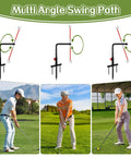 Indoor Golf Swing Trainer With 3 Height Levels Pro Grade Iron Practice Swing Groover Compact Black Golf Simulator Accessory Kit