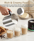 Electric Milk Frother And Steamer 16.9 Oz Four In One Silent And Durable Dishwasher Safe Foam Maker for coffee and lattes