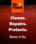 Two Piece Exterior Car Care Kit That Buffs Out Scratches And Delivers A Showroom Shine With Scratch Doctor Clear Coat Scratch Remover And Once A Year Car Polish - cleans, repairs, and protects with Nu Finish logo