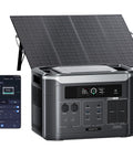 Straight Up Powerhouse Solar Generator With 200W Solar Panel Portable Power Station 3200W AC Outlet with app control