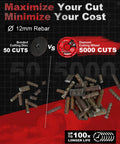 Diamond Cutting Wheel For Metal 4.5 Inch Diameter Workhorse Seven Eighths Inch Arbor Cut Off Wheel With 5000 Plus Cuts