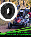 145/70-6 Tubeless Tire For Mini Bikes And ATVs, Wide Fit For Coleman CT100U, with go-kart in wooded area